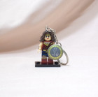 Minifigure Keychain Custom Marvel Wonder Woman with Shield & Stand New Pendant — photo 2