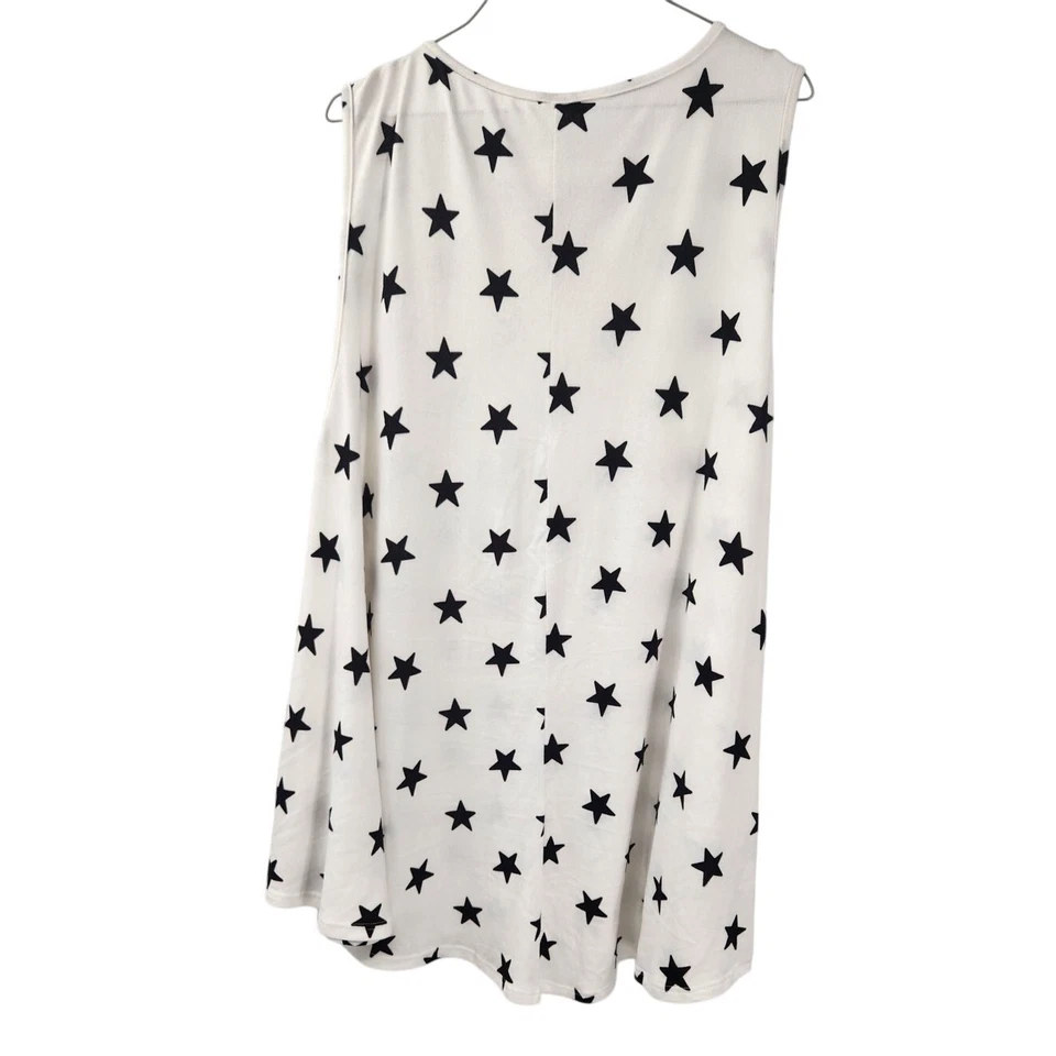 Camiseta sin mangas con estampado de estrellas COOPER ROAD para mujer talla 3XL Foto 2 de 4