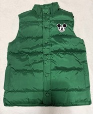 NWT Janie  Jack X Disney Mickey Kids Forest Green Puffer Vest Size 7-8