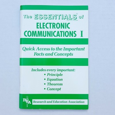 Vintage ELECTRONIC COMMUNICATIONS I Principle Equation Theorem Concept 1989