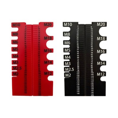 Multiple Size Bolt Thread Checker And Length Measuring Tool For Mechanical