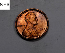 1909 Lincoln Wheat Penny Cent  Gem BU red/brown   ZW619 