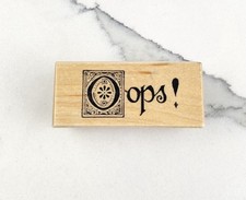 PSX Oops Wood Rubber Stamp