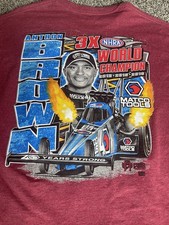 Antron Brown NHRA Top Fuel Dragster T Shirt Men’s XL Nice Drag Racing Tee