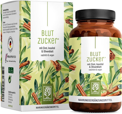 NATURTREU  Blutzucker Komplex* Mit Chrom, Ceylon-Zimt, Myo-Inositol, Olivenblatt