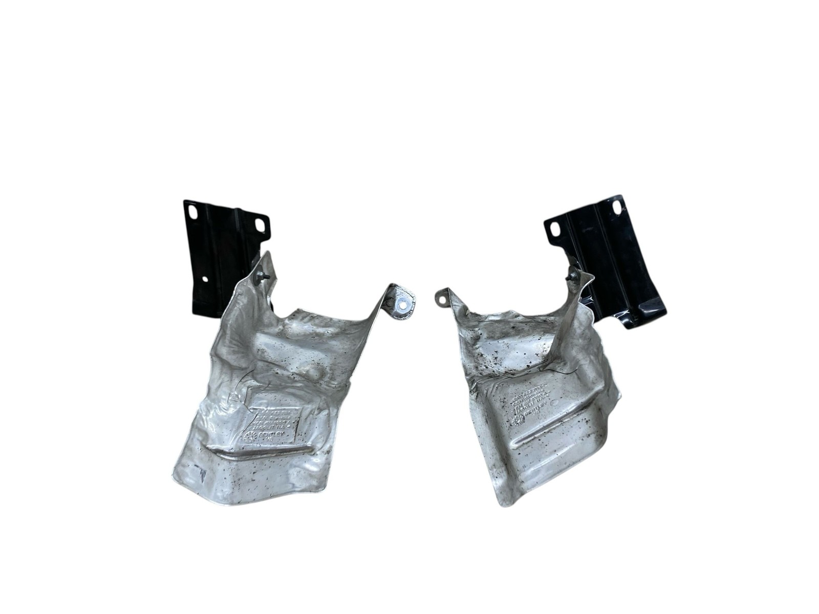 2015 BENTLEY CONTINENTAL LEFT & RIGHT POWER STEERING GEAR HEAT SHIELD SET OEM