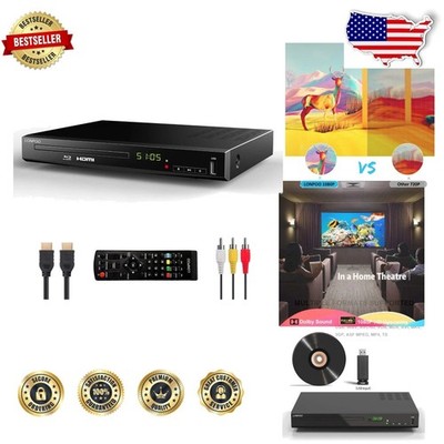 Full HD 1080p Blu-Ray Player HDMI AV Coaxial USB Dolby DTS
