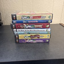 Lot of 7 The Sims 2 PC Game CD ROM Expansion Packs Manuals Complete In Box.