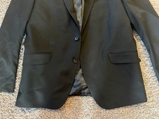 Kenneth Cole Reaction Men's Thechni- Cole Blazer Sport Coat Size 46R Black Poly