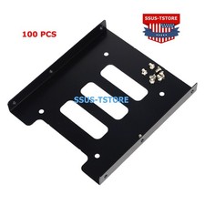 100 2.5" to 3.5" Bay SSD Metal Hard Drive HDD Mounting Bracket Adapter Dock Tray
