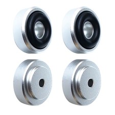 4x Silver Isolation Feet Pad Stand 20x8mm For CD Turntable Radio AMP Amplifier
