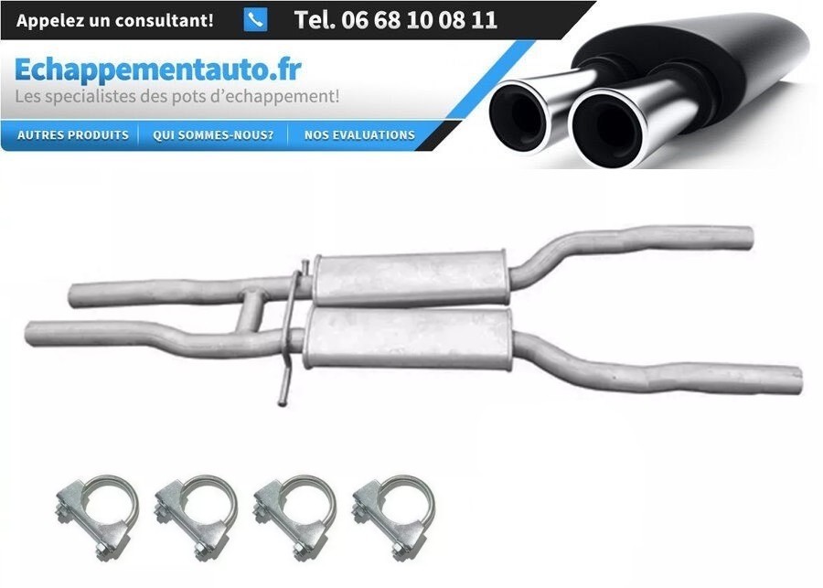 Échappement kit Audi A6 C6 3.2FSI Quattro 2004 2005 2006 2007 2008 arrière