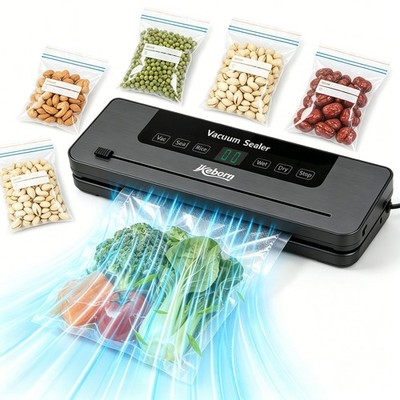 Keborm Vacuum Sealer Dry Wet Mode Auto Food Sealing Machine Kitchen Storage Pack
