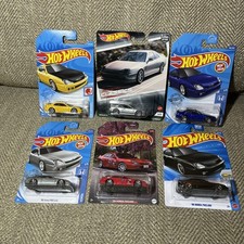 Hot Wheels '98 Honda Prelude Silver Red Yellow Blue HONDA J-IMPORTS NEW Lot Of 6