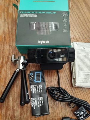 Logitech C922 PRO Webcam mit Stativ Full-HD 1080p - Autofokus USB PC NEU