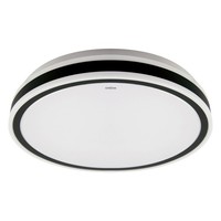 Led Deckenlampe IP44 D: 48 Cm Rund 4100 K Neutralweiß Schwarz Weiß Badezimmer