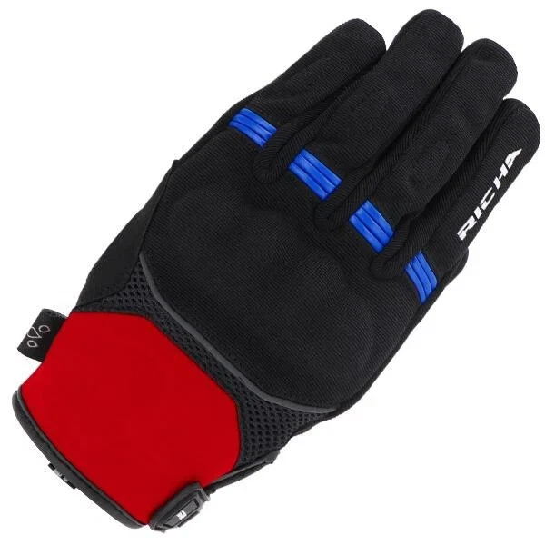 Richa Scope WP Waterproof Short Motorcycle Gloves Black Red Blue