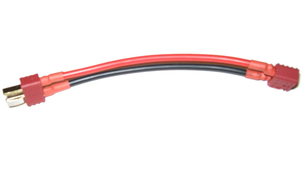 Male to Female Deans lipo battery connector T-Plug 14awg Silicon Wire 10cm Nylon - Image 4 of 4