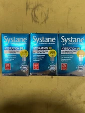 3 New Systane Hydration PF Dry Eye Relief Drops - 30 Vials Each Box Exp. 11/25+