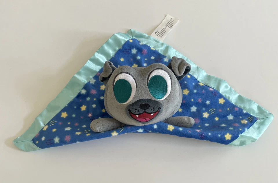 Disney Cachorro Perro Amigos Peluche Bingo Manta de Seguridad Lovey Gris Satinado Usado en Excelente Condición Foto 4 de 4