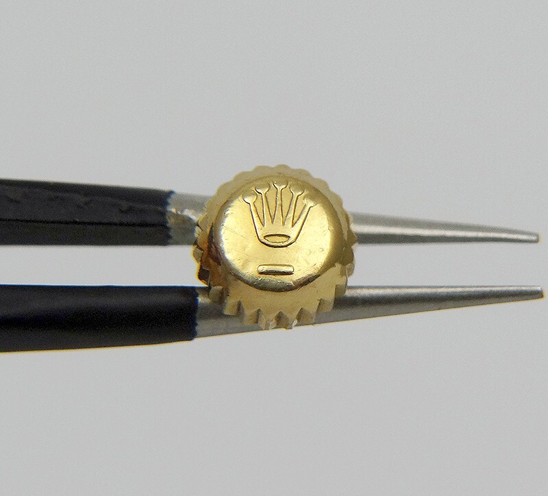 Genuine Rolex B24-530-8 18k Yellow Gold 5.3mm Winding Crown for Watch Movement