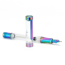 Asvine V200 Rainbow Titanium Fountain Pen Vacuum Filling, EF/F/M Nib Writing Pen