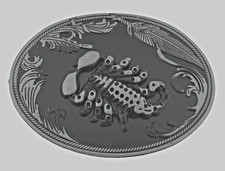 Scorpion Belt Buckles Vintage Men Black Metal Zodiac Sign Western Cowboy Rodeo