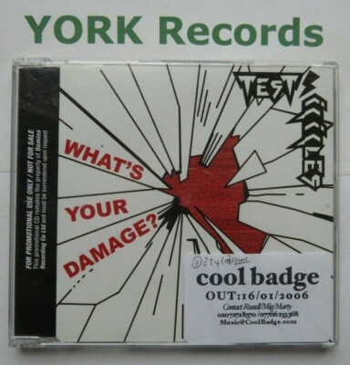 TEST ICICLES - What's Your Damage? **PROMO** - Ex Con CD Single Domino RUG217CDP