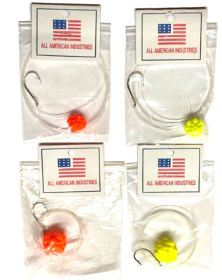 4 Packs Okie Drifter Rig Size 2 and Size 5 Two Color Assortment Salmon Steelhead