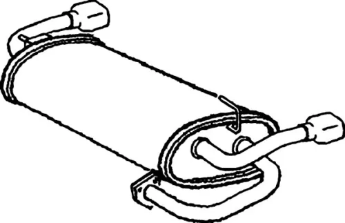 MG MGF (RD) 1,8 i 16V 1995-2001 Auspuffschalldämpfer hinten - Bild 1 von 4