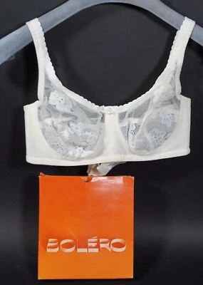 True Vintage Bolero France Femmes Bh 2000 sous-Vêtements Bustier Blanc Taille 75 - Photo 1/4