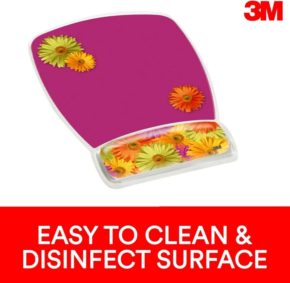 3M Precise Mouse Pad with Gel Wrist Rest Daisy Design - Image 4 of 4
