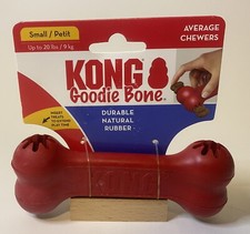 KONG Brand Dog Puppy Chew Toy Goodie Bone Treat Holder Rubber, 5-inches