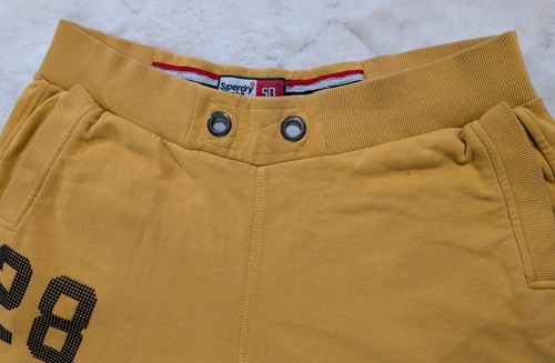 Superdry Trackster Lite Shorts Herren XL Gelb Mid-Rise Gummibund Pull On - Bild 3 von 14