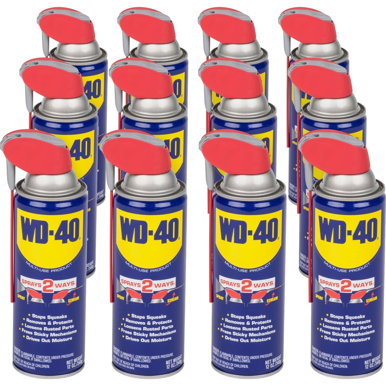 WD-40 with Smart Straw (Case of 12 - 12 Oz Cans)
