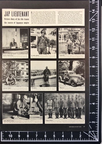 1944 Japanese Lieutenant Picture Diary of his Life WWII Magazine Article - Picture 2 of 6