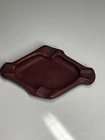 Van Briggle Glazed 1930s-50s Mulberry Whit Black Oblong Ashtray Trinket Dish