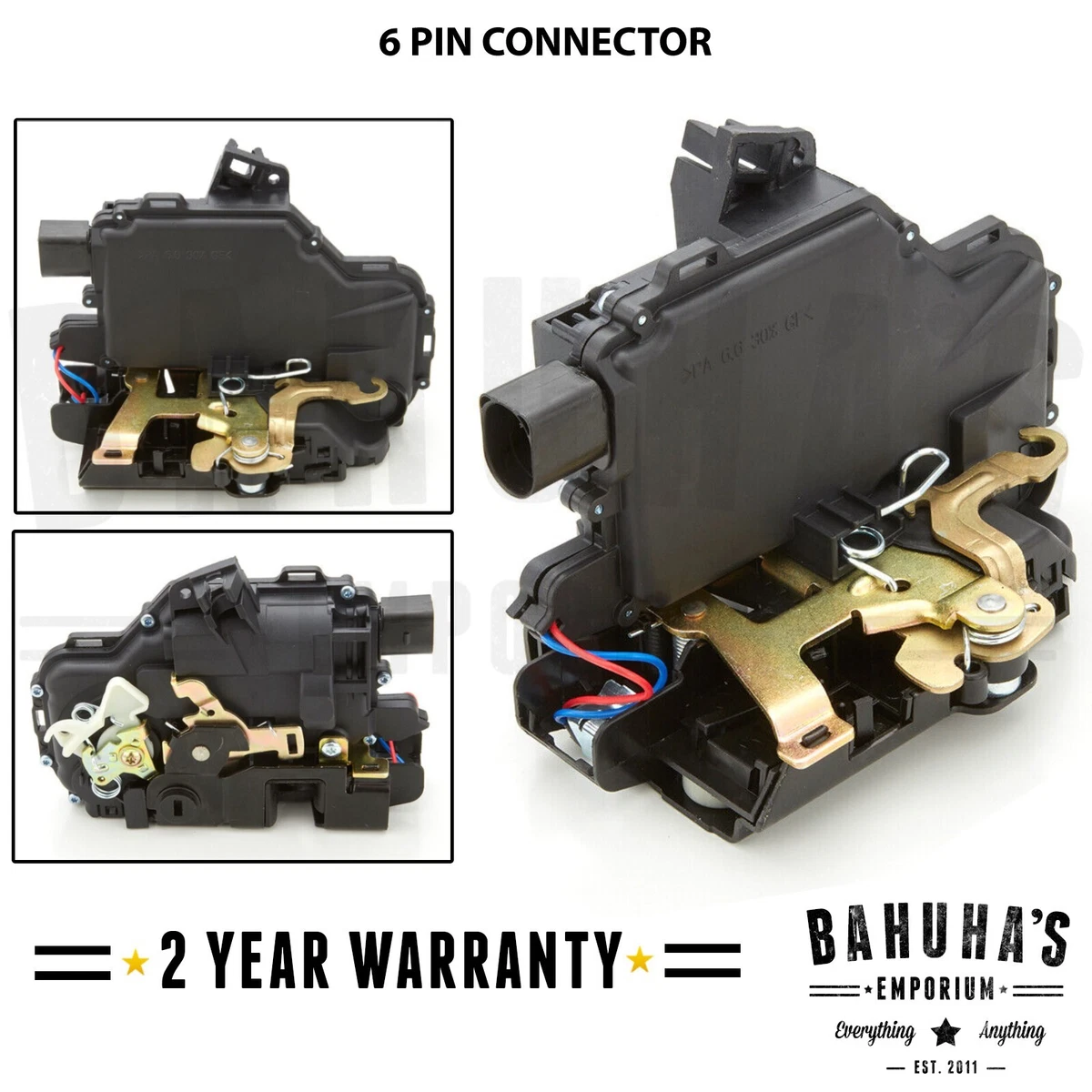 Rear Left Passenger Side Door Lock Mechanism VW Golf MK4 Jetta 