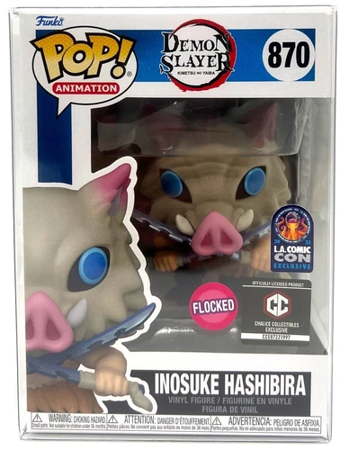 Funko Pop! Demon Slayer Inosuke Flocked LACC 2023 #870 Chalice Exclusive