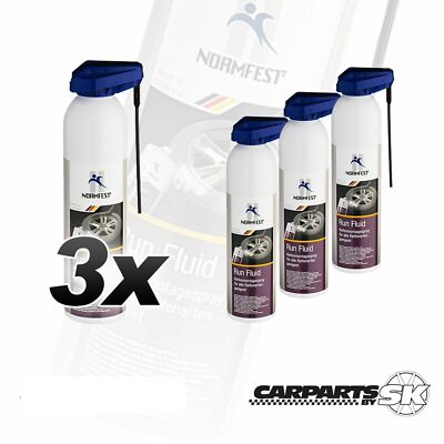 3x NORMFEST RUN FLUID REIFENMONTAGESPRAY SPRAY RUN ON FLAT RunFlat 400ml