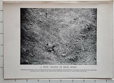 1918 WW1 Weltkrieg I Aufdruck - Mine Crater IN High Holz - Explosion Hohlraum