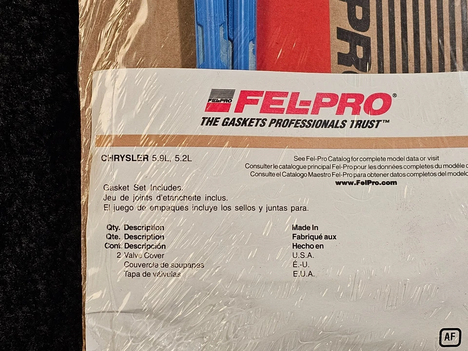 Прокладка крышки клапана двигателя Fel-Pro VS 50419 R подходит для Dodge Dakota 1992-2003 годов выпуска - Изображение 4 из 4