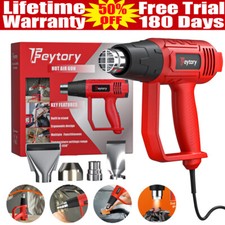 HOT AIR GUN 4000W HEAT GUN WALL PAPER PAINT STRIPPER WITH 2 MODE +4 NOZZLE