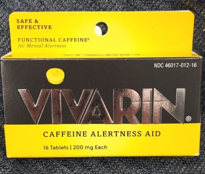 Vivarin Caffeine Alertness Aid For Mental Alertness 200mg 16 Tablets Exp3/25 New