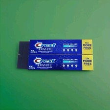 Crest 3D White Tooth Paste Stain Eraser Fresh Mint 2.3 oz quantity of 2