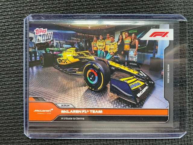 2024 Topps Now Formula 1 F1 Mclaren Tribute To Ayrton Senna Monaco Paint Livery