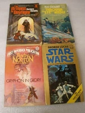 VINTAGE SCI-FI / Fantasy LOT OF  4 PB Books , all Published  by DEL-REY
