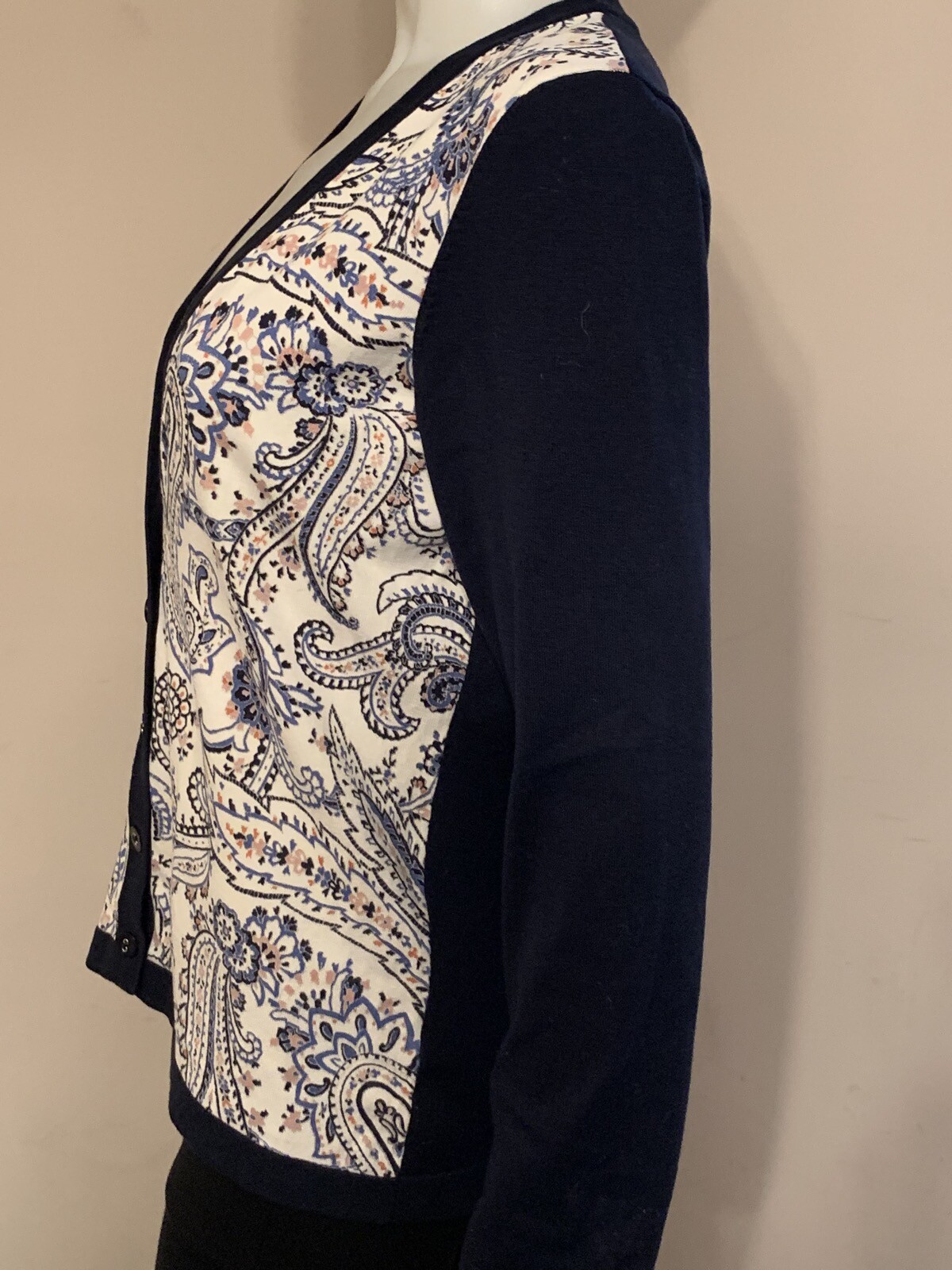 Pendleton Paisley Button Down Cardigan Medium M - image 2