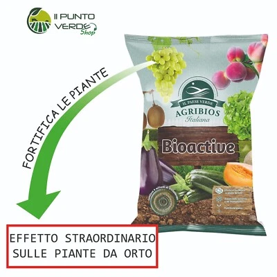 IL PAESE VERDE CONCIME ORGANICO 4 - 8 - 12 Kg BIOACTIVE contiene TRICODERMA Agribios