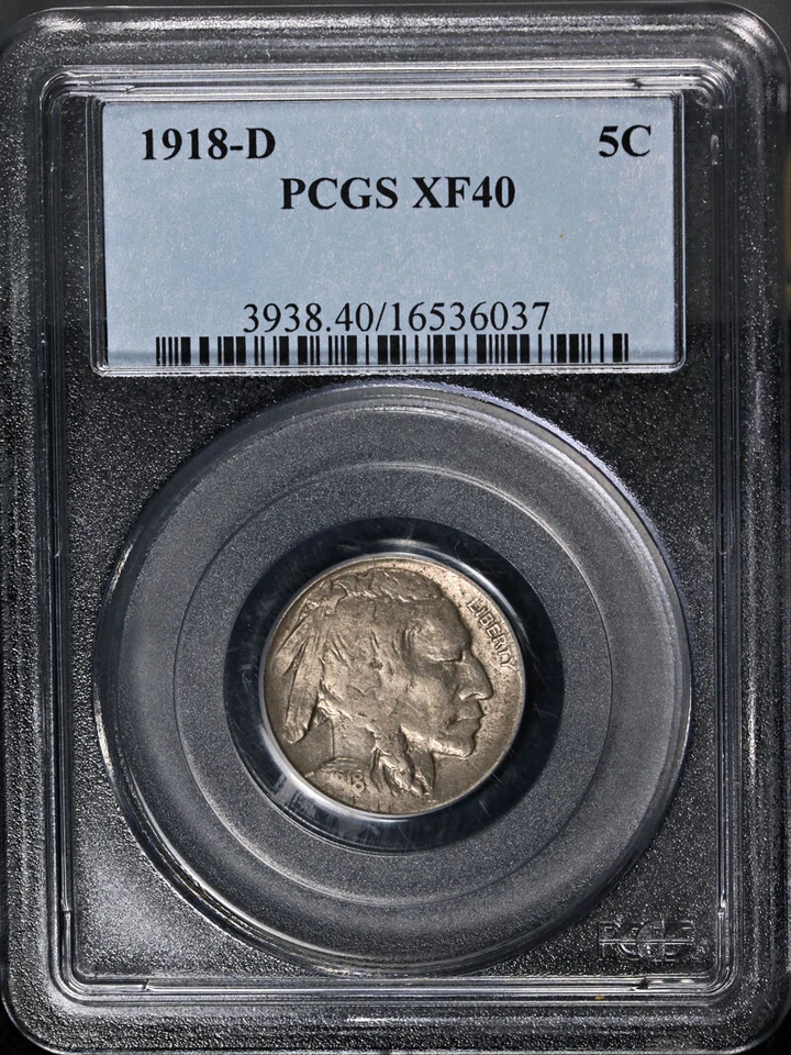 1918-D Buffalo Nickel PCGS XF40 Decent Eye Appeal - Image 3 of 4